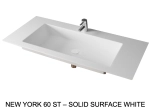 Plan vasque à encaster, bassin 60 cm, sur mesure, Largeur 70 à 200 cm x Profondeur 40 à 60 cm, résine minérale de couleurs ACRYSTONE®, Finition lisse, Livraison Offerte et Rapide.